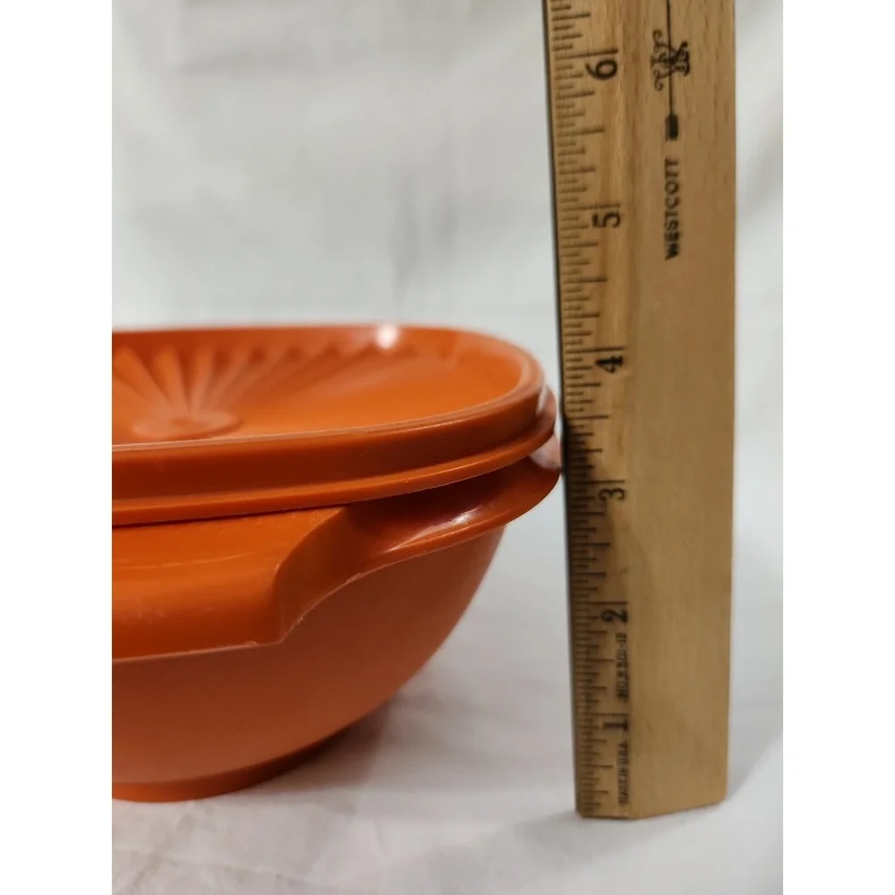 Vintage Tupperware Bowl 838-7 with Lid Orange